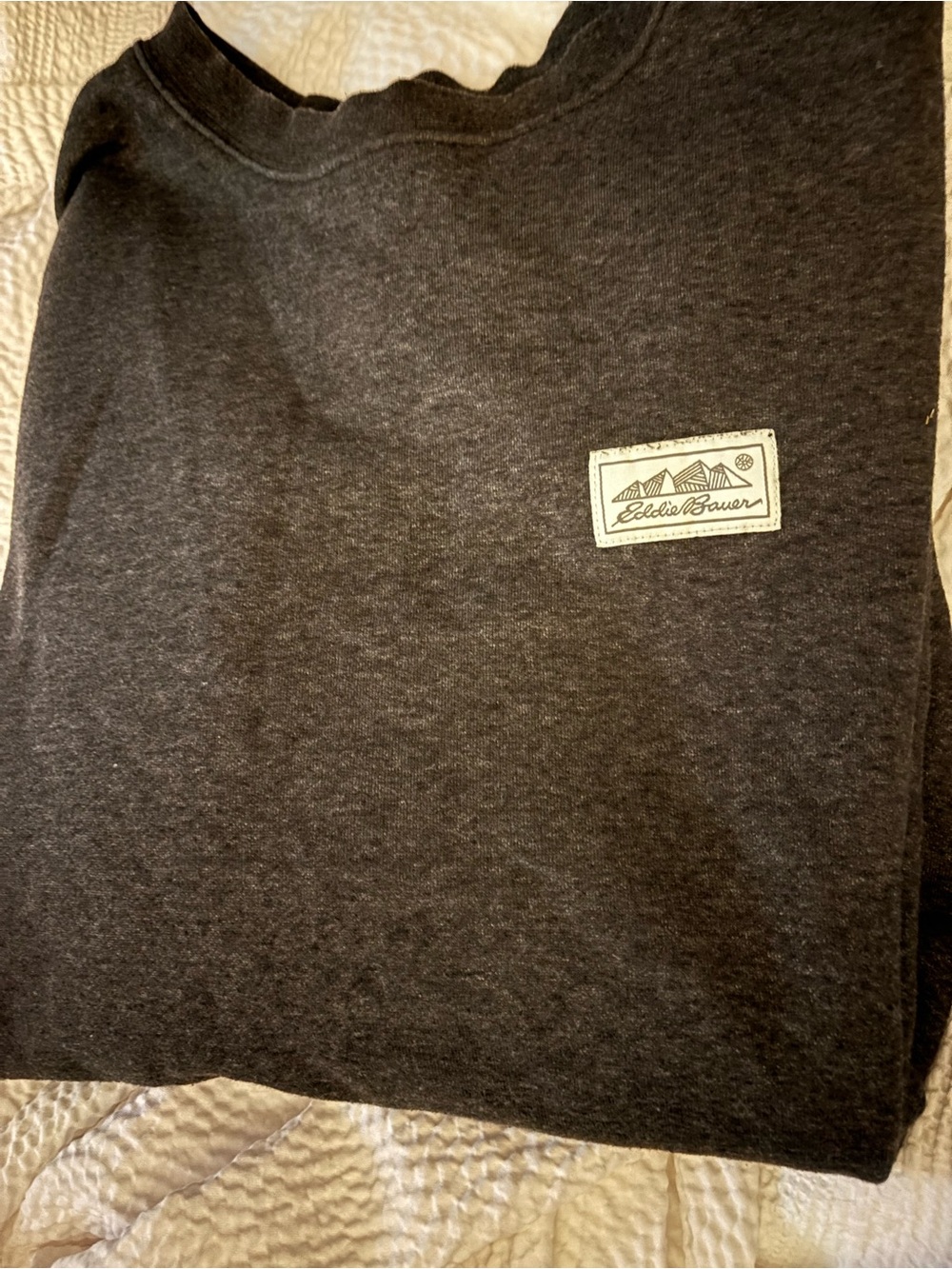 Eddie Bauer Charcoal Crewneck Sweatshirt with Logo Patch XXL (48-50)